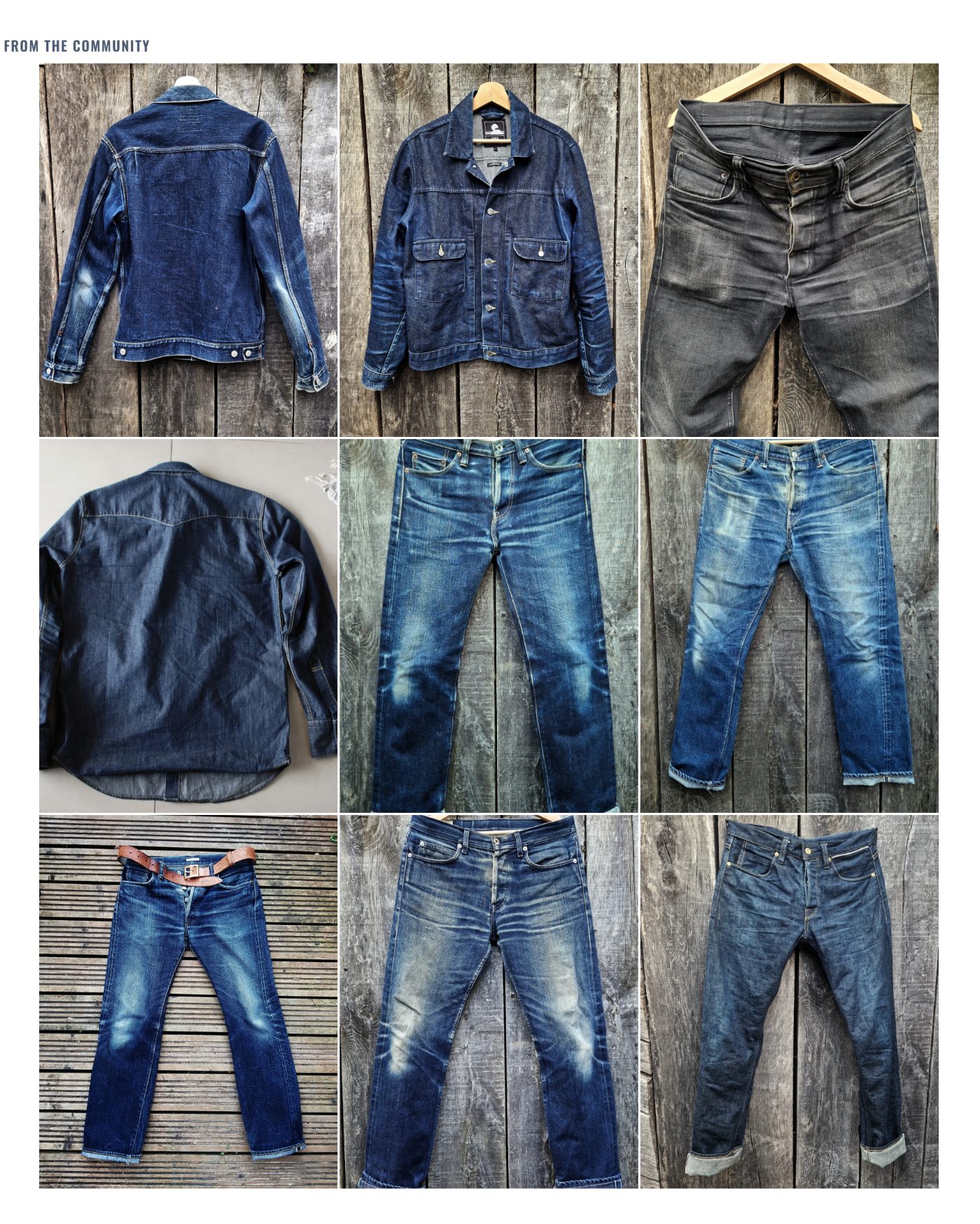 FROM THE COMMUNITY: a grid of items and posts members have tagged with the brand.